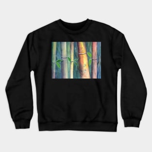 Magical Bamboo Forest Watercolor Art Crewneck Sweatshirt